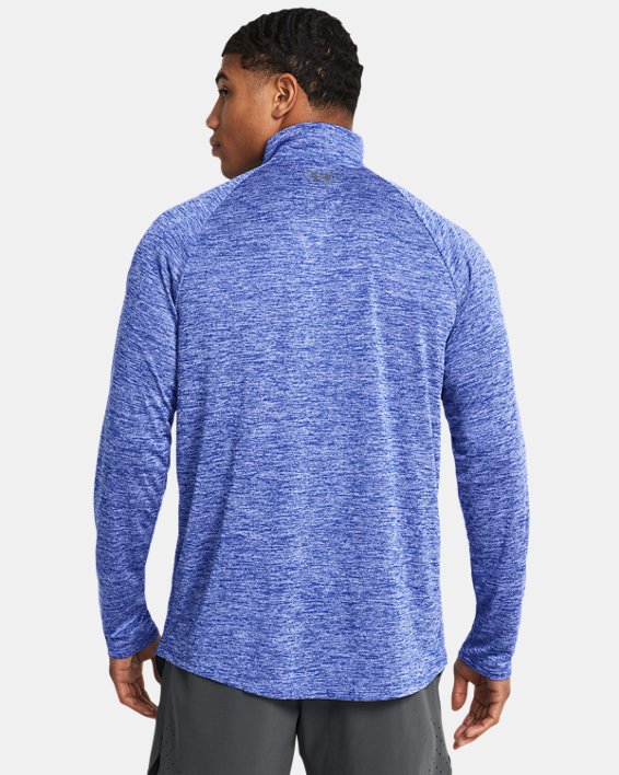 Herren UA Tech™ Shirt mit ½-Zip, langärmlig, Blue, pdpMainDesktop image number 2